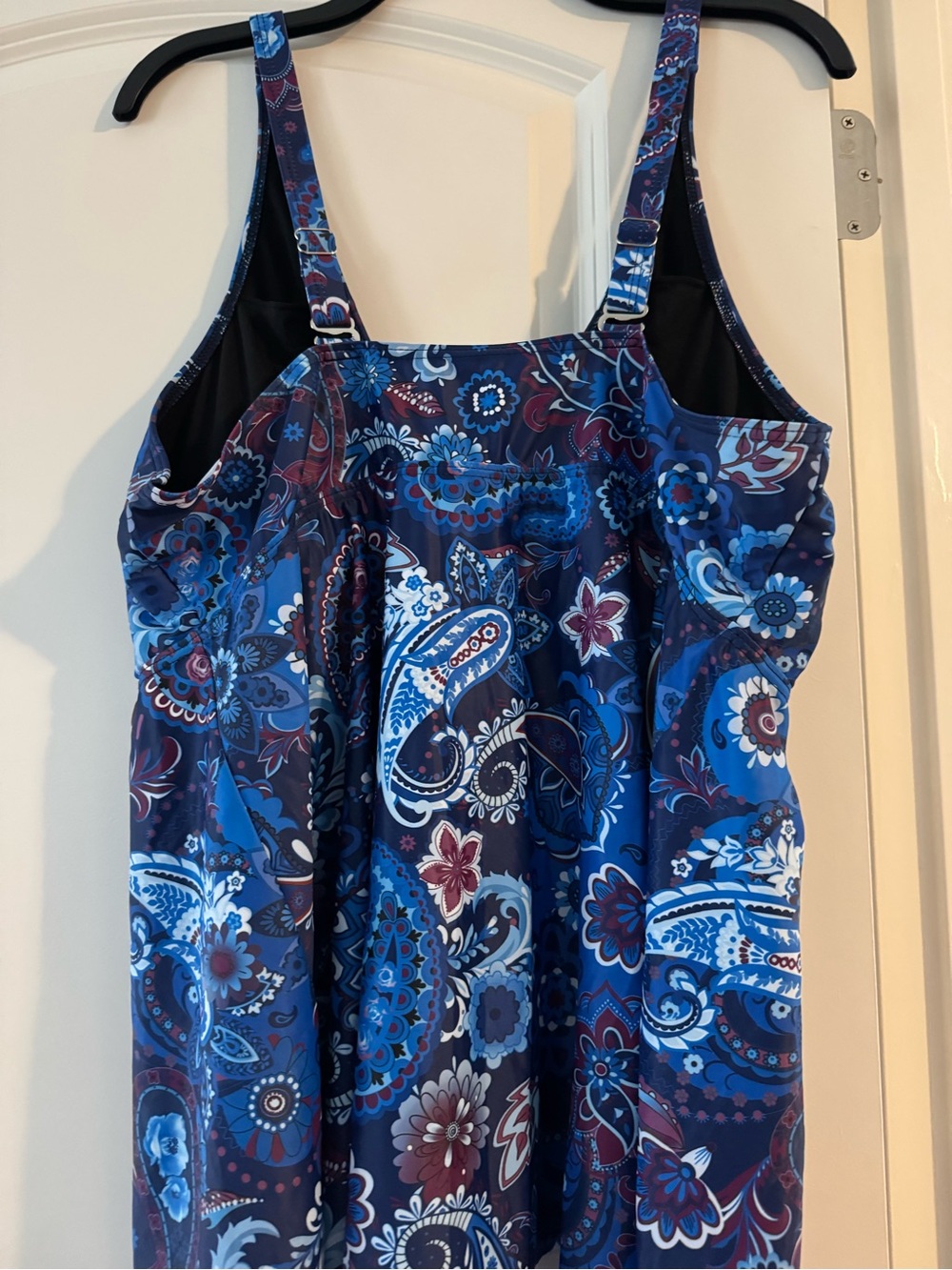 croft & barrow Blue Paisley Kids One-Piece Swim Dress - Picture 5 of 7